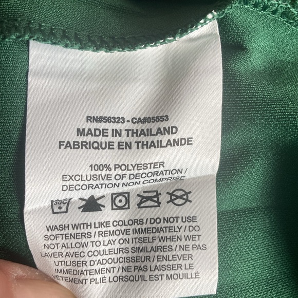 Mens EUC Nike 2XL Green Zip Up Light Baylor University Jacket - Picture 8 of 9